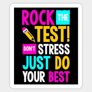 Rock The Test Sticker